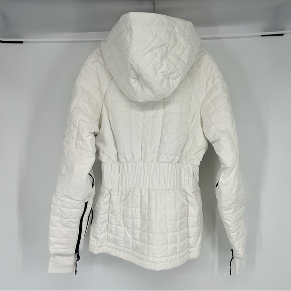 Free People All Prepped White Quilted Long Winter Ski Snowboarding Coat L NWT - Picture 11 of 13